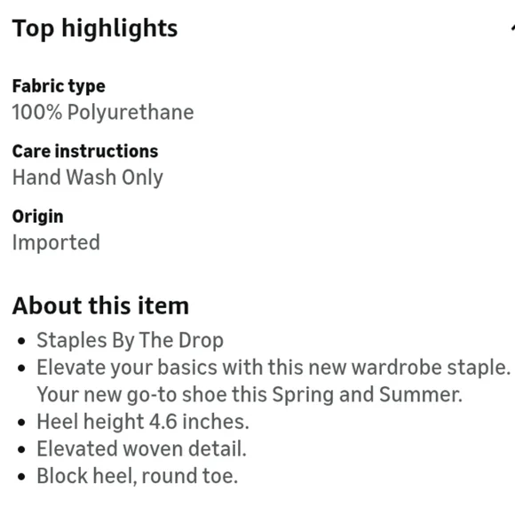 The Drop Women's Black Bea Platform Heel Size 7.5 - 4.6 Inch Heel - Picture 8 of 12